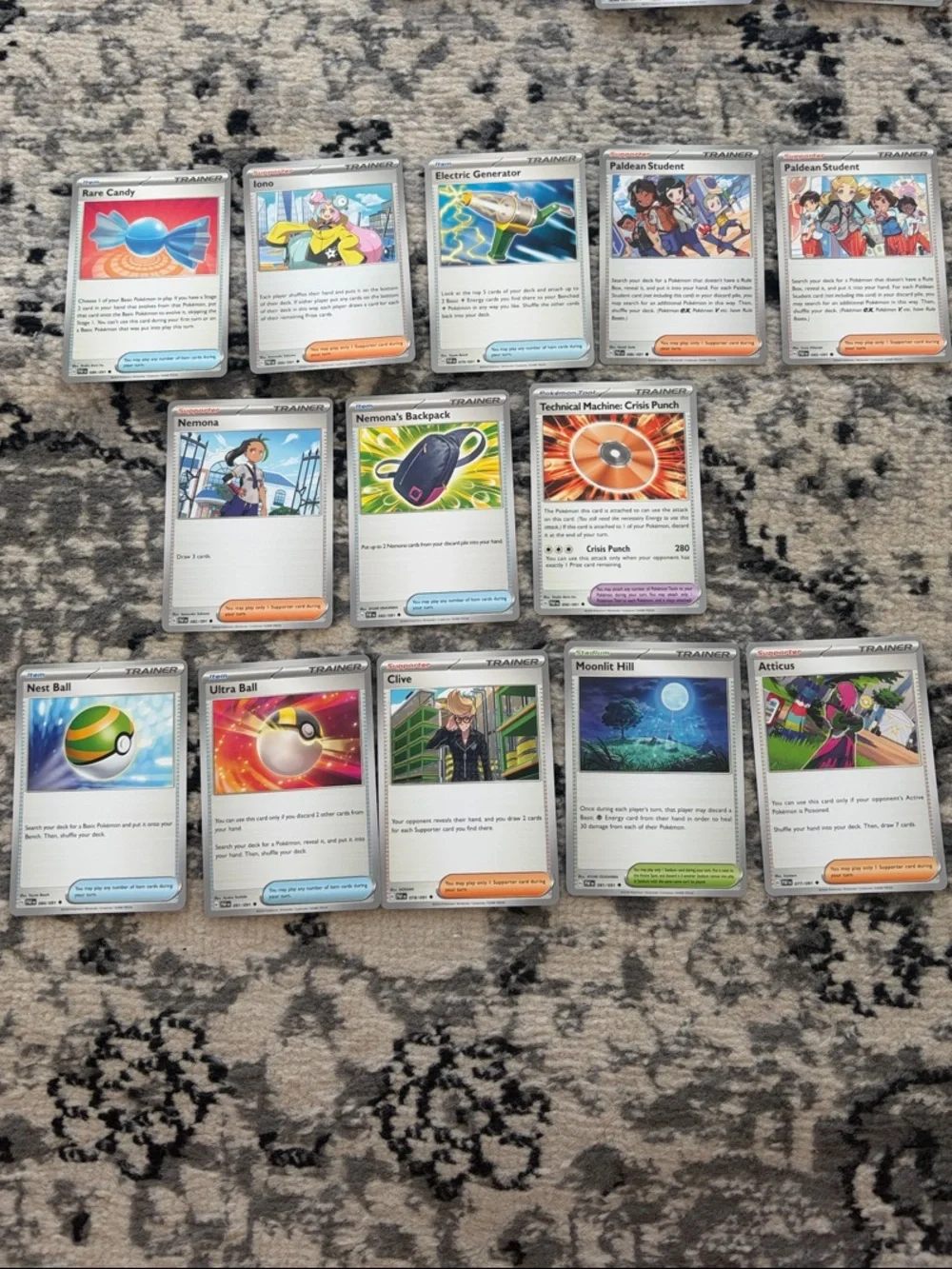 Paldean Fates Trainer Lot | Iono, Rare Candy & More | 13 Unique Cards | ✨5/$25